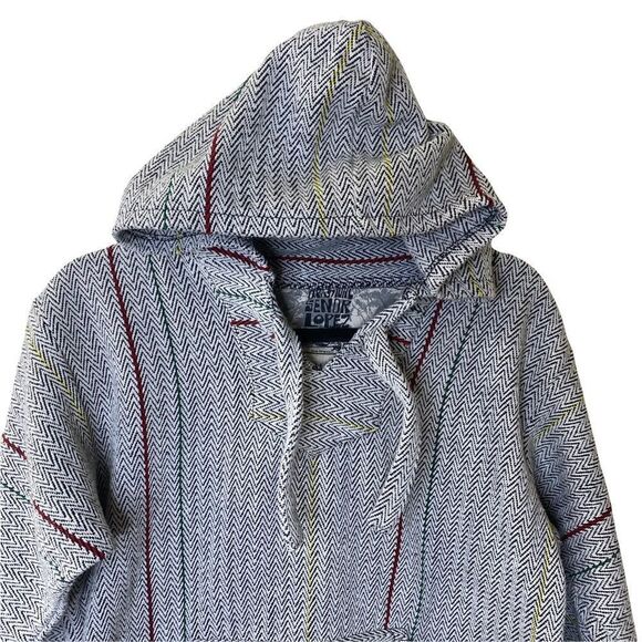 Original Senor Lopez Striped Heavy Knit Hoodie Sz L - Picture 2 of 7